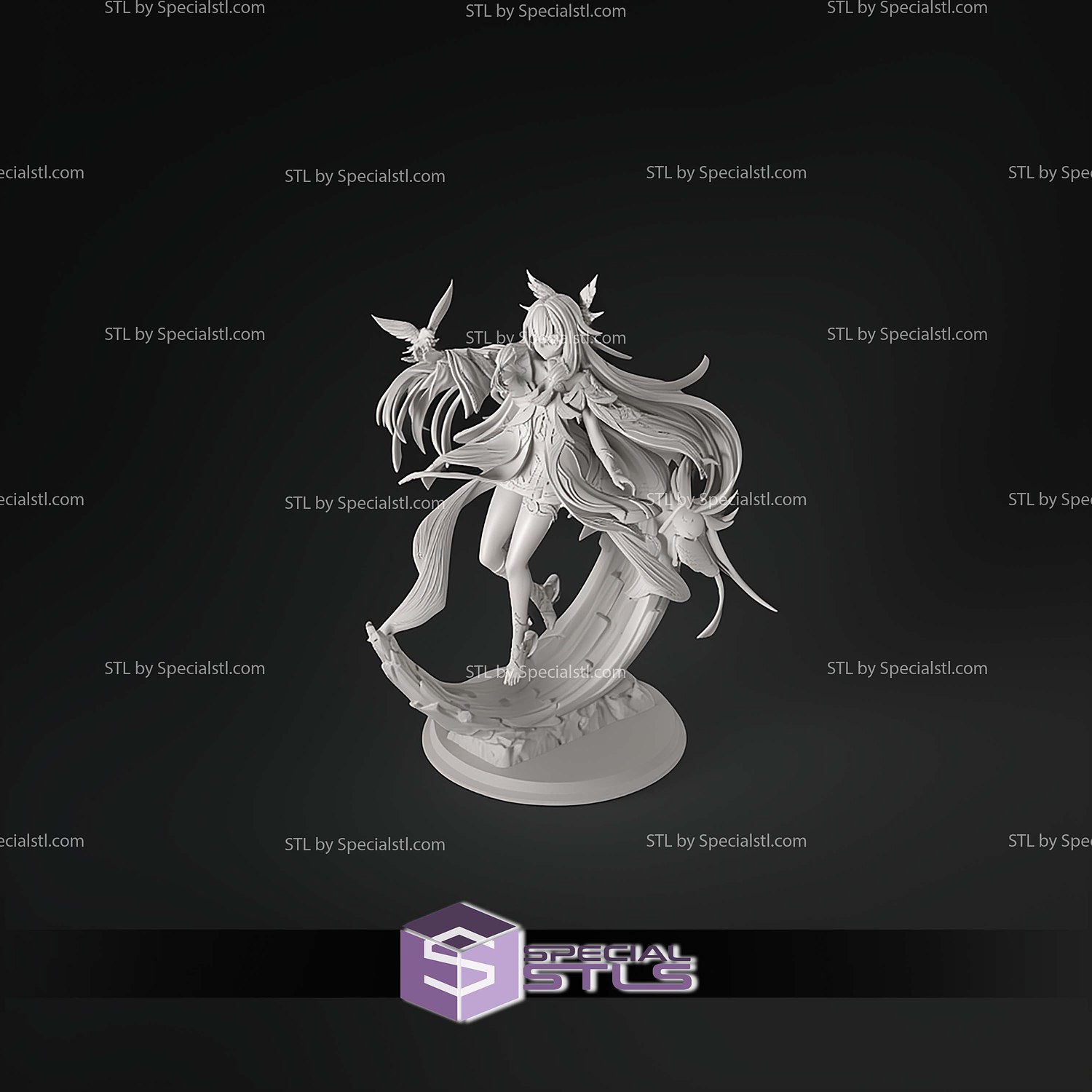Columbina Genshin Impact 346mm STL Files 3D Model — view 3