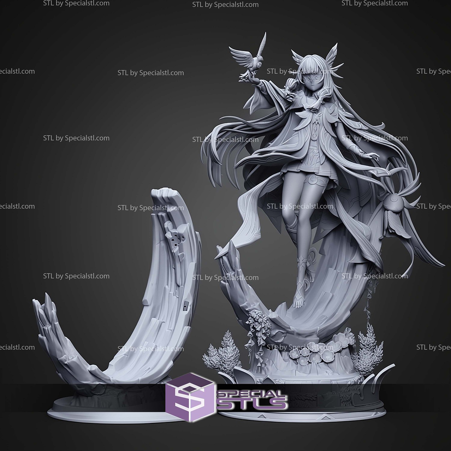 Columbina Genshin Impact 346mm STL Files 3D Model — view 4