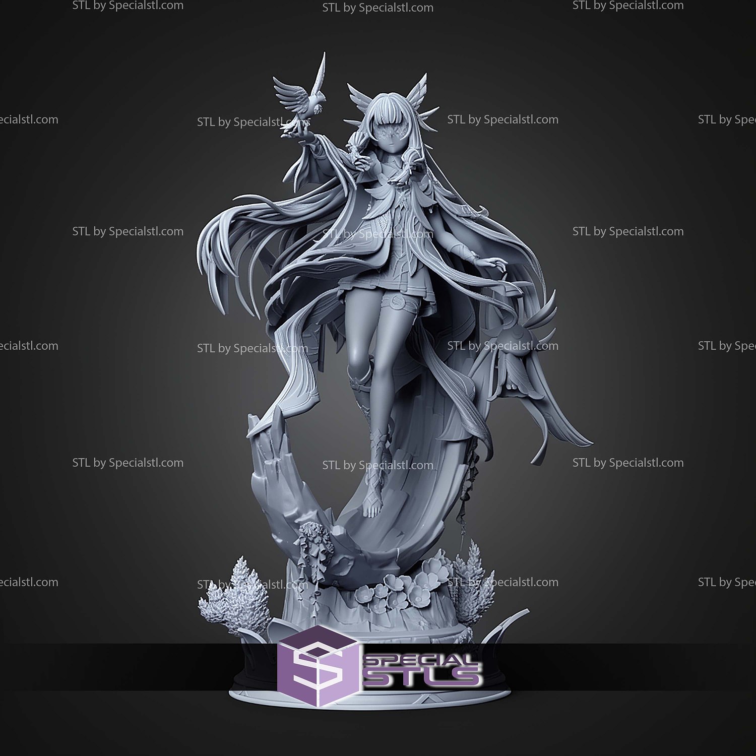 Columbina Genshin Impact 346mm STL Files 3D Model — view 6