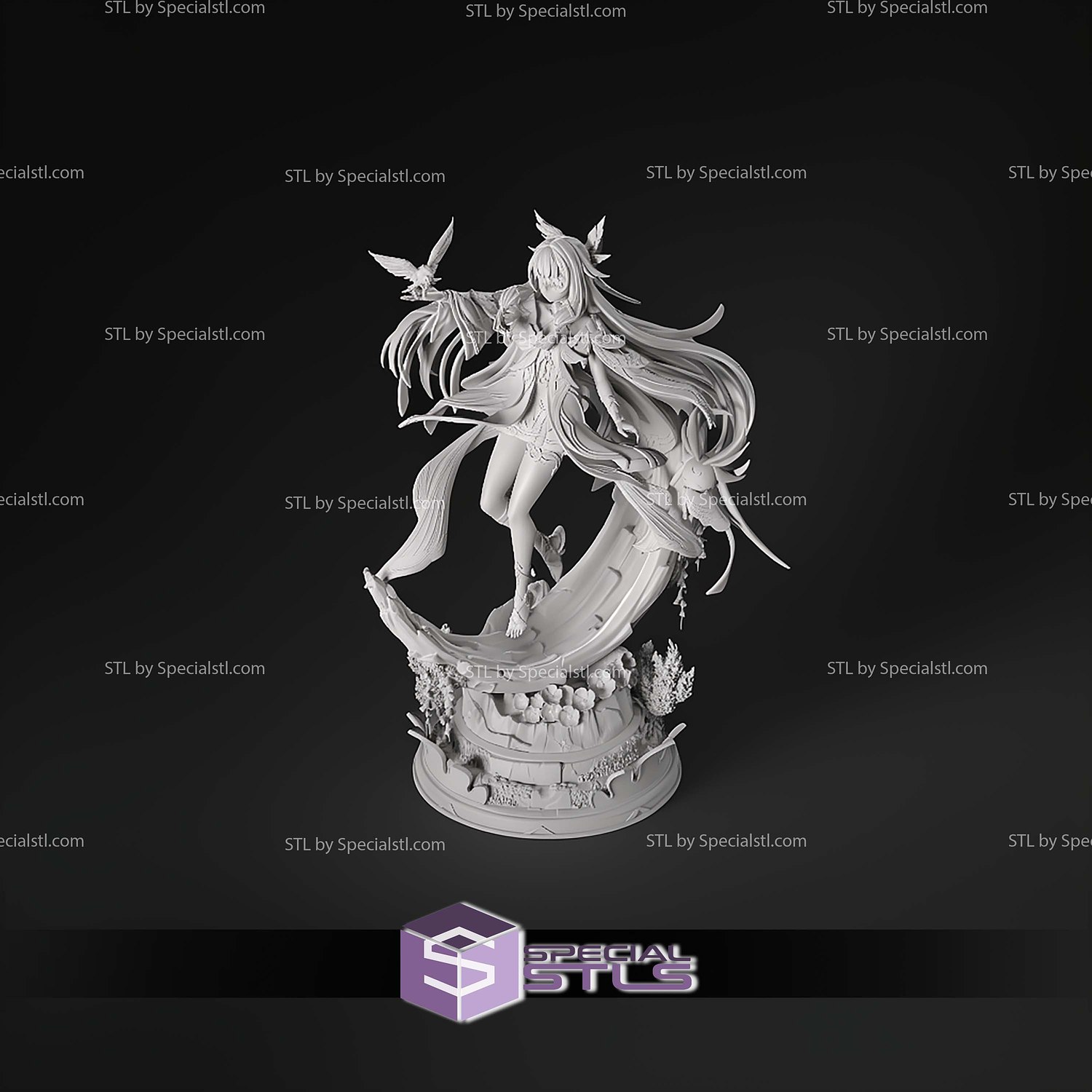 Columbina Genshin Impact 346mm STL Files 3D Model — view 7