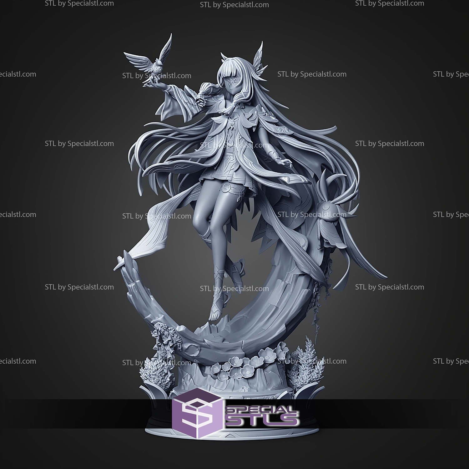 Columbina Genshin Impact 346mm STL Files 3D Model — view 8