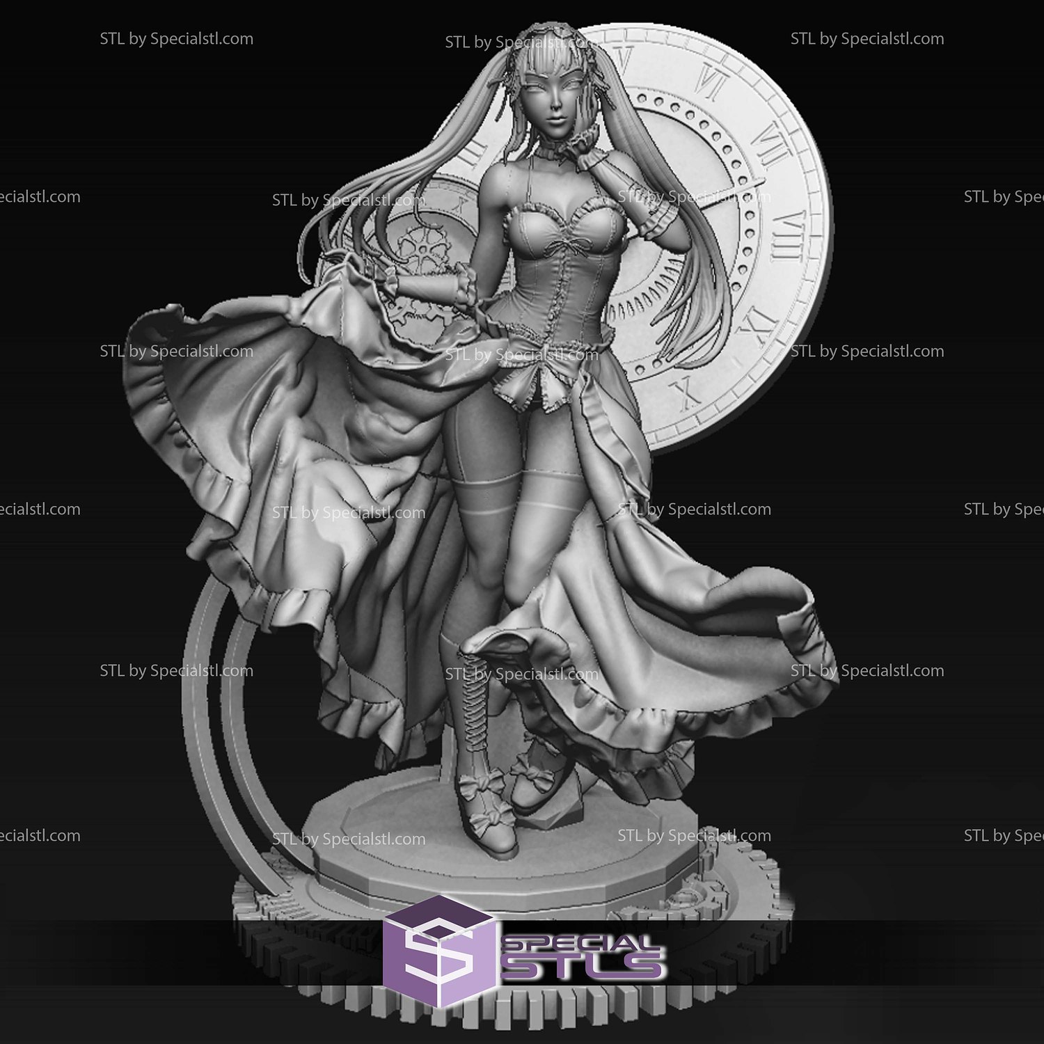 Kurumi Tokisaki Waifu 3D Print Files STL Model — view 2