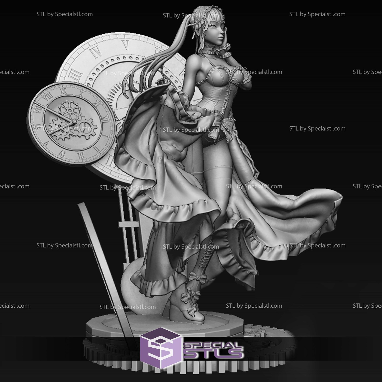 Kurumi Tokisaki Waifu 3D Print Files STL Model — view 5