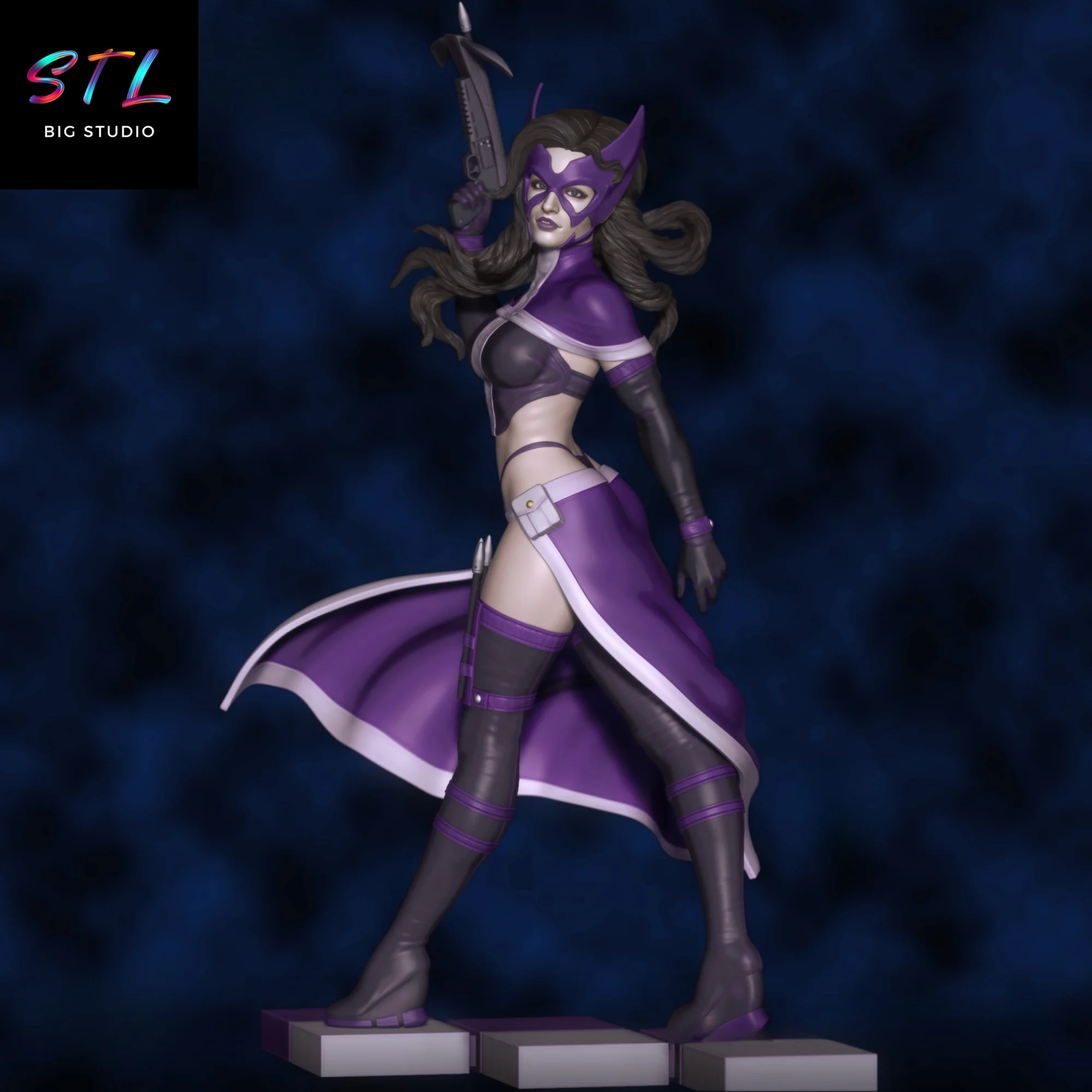Huntress STL | DC Comics | 3D Printable Model Model