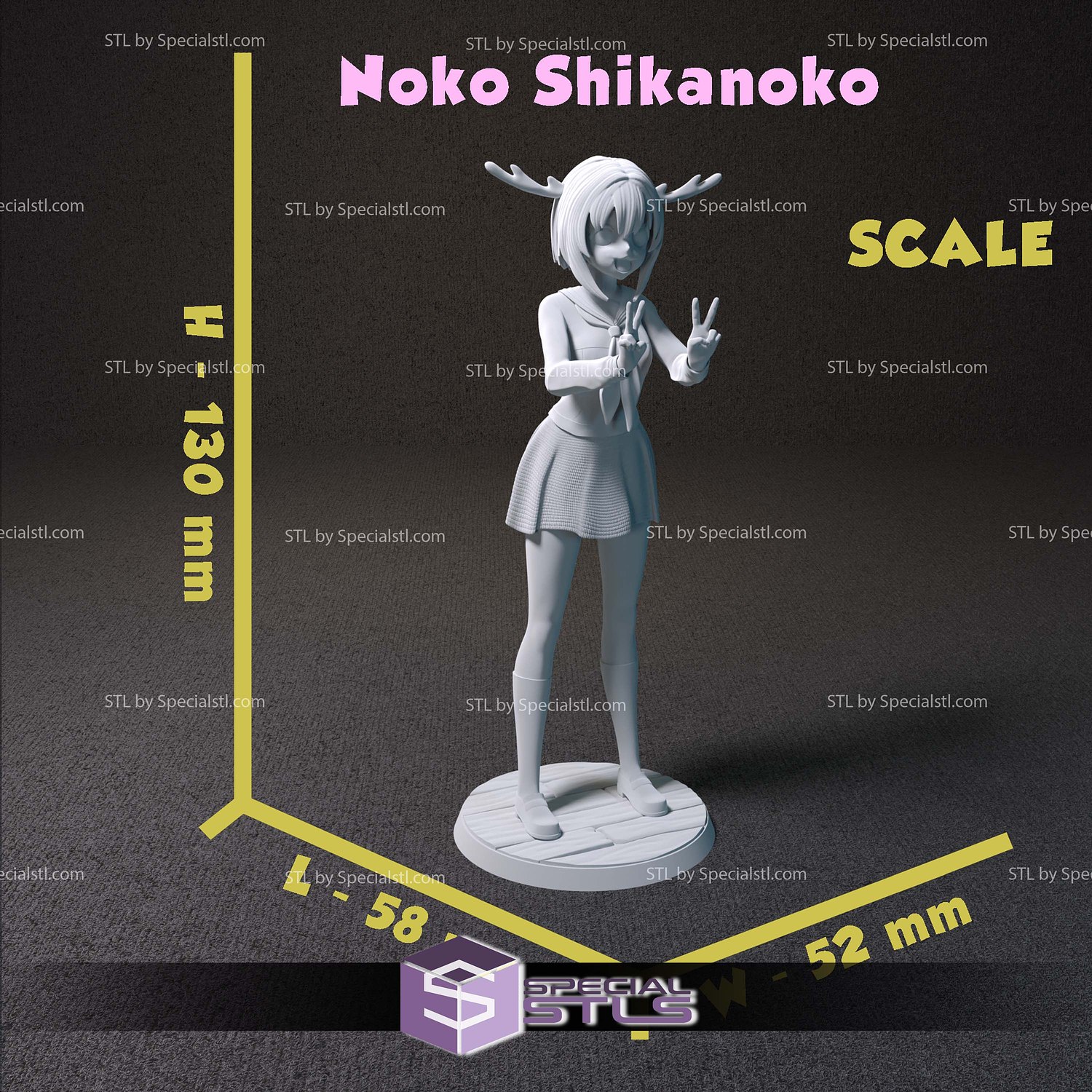 My Deer Friend Nokotan Shikanoko 3D Printer Files STL Model — view 3