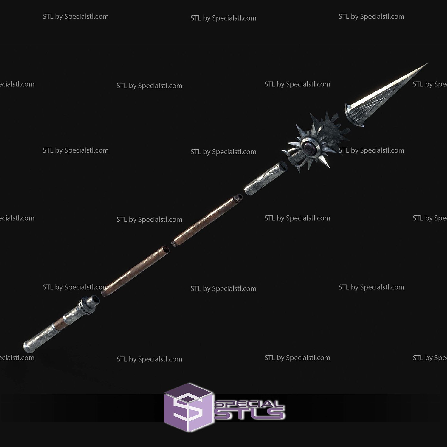 Cosplay STL Files Shadowhearts Spear of Night 3D Model — view 2
