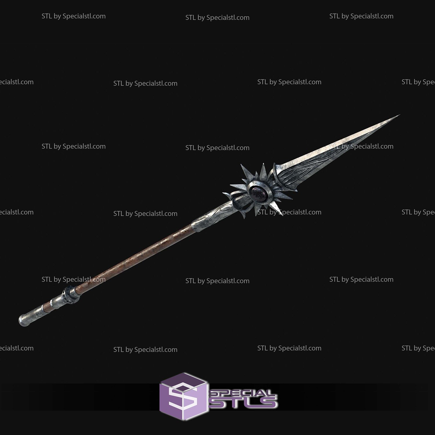 Cosplay STL Files Shadowhearts Spear of Night 3D Model — view 4