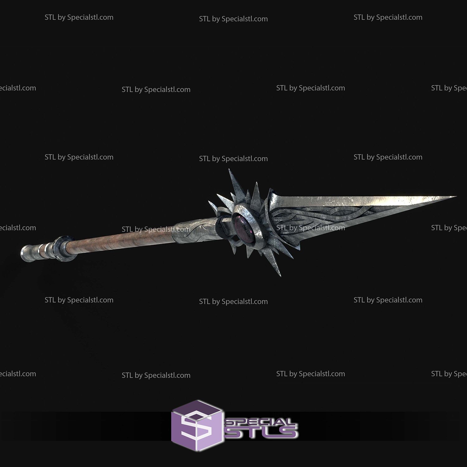 Cosplay STL Files Shadowhearts Spear of Night 3D Model — view 5
