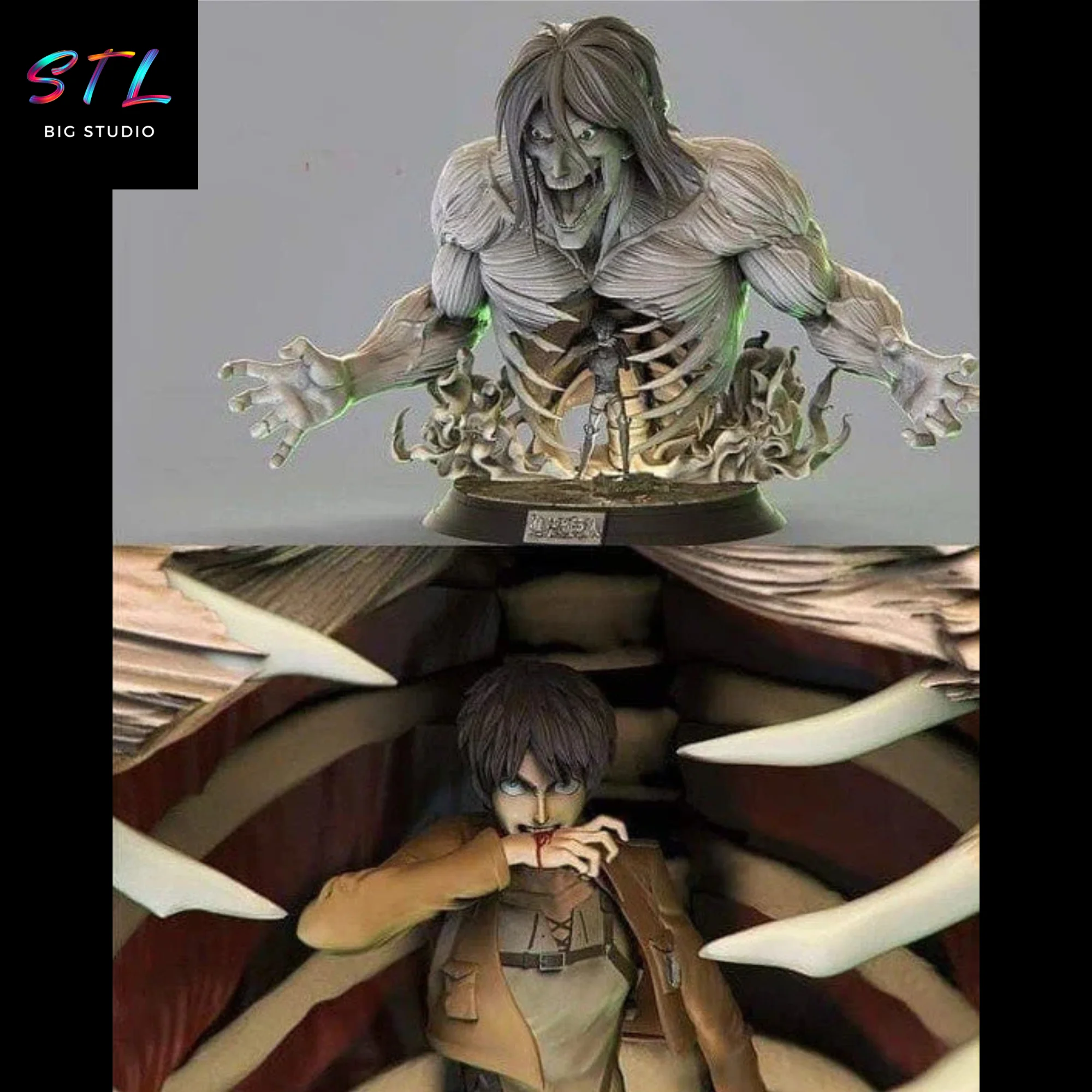 Eren Yeager Attack Titan STL | Attack on Titan | 3D Printable Model Model — view 4