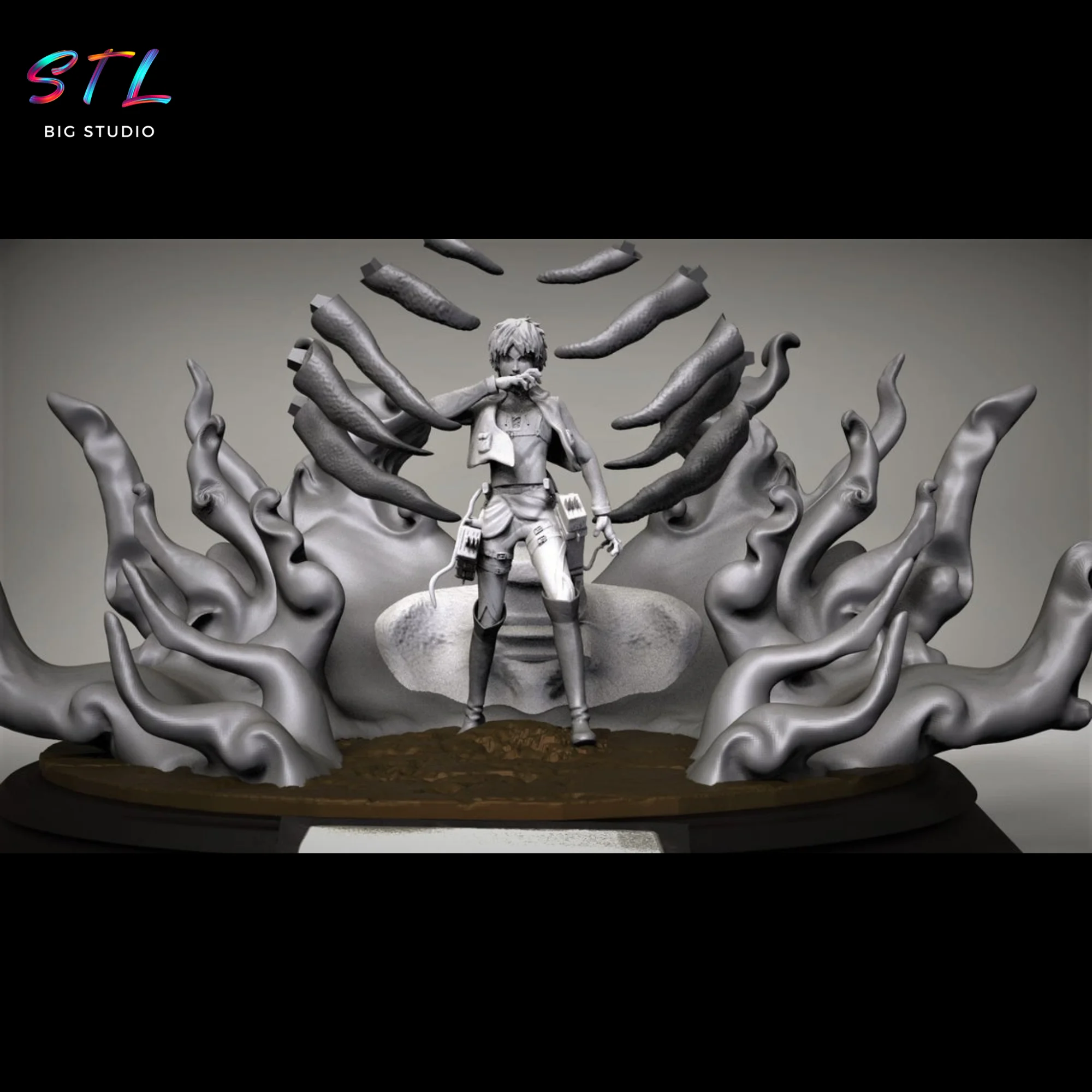 Eren Yeager Attack Titan STL | Attack on Titan | 3D Printable Model Model — view 6