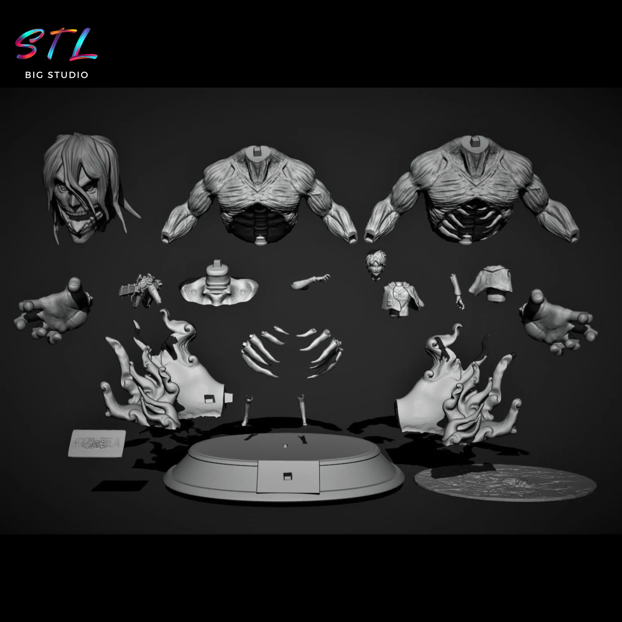 Eren Yeager Attack Titan STL | Attack on Titan | 3D Printable Model Model — view 8