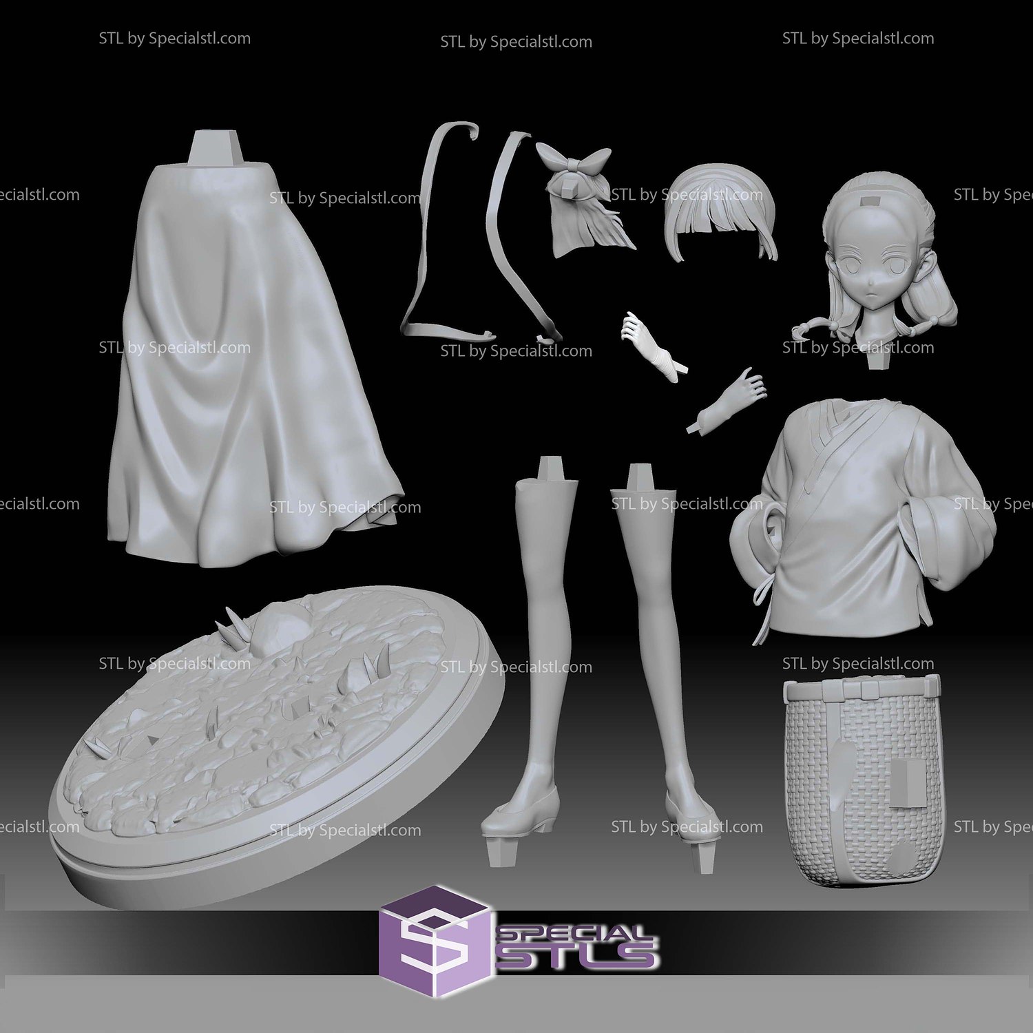 Maomao The Apothecary Diaries V4 Sculptures 3D Printing STL Model — view 3