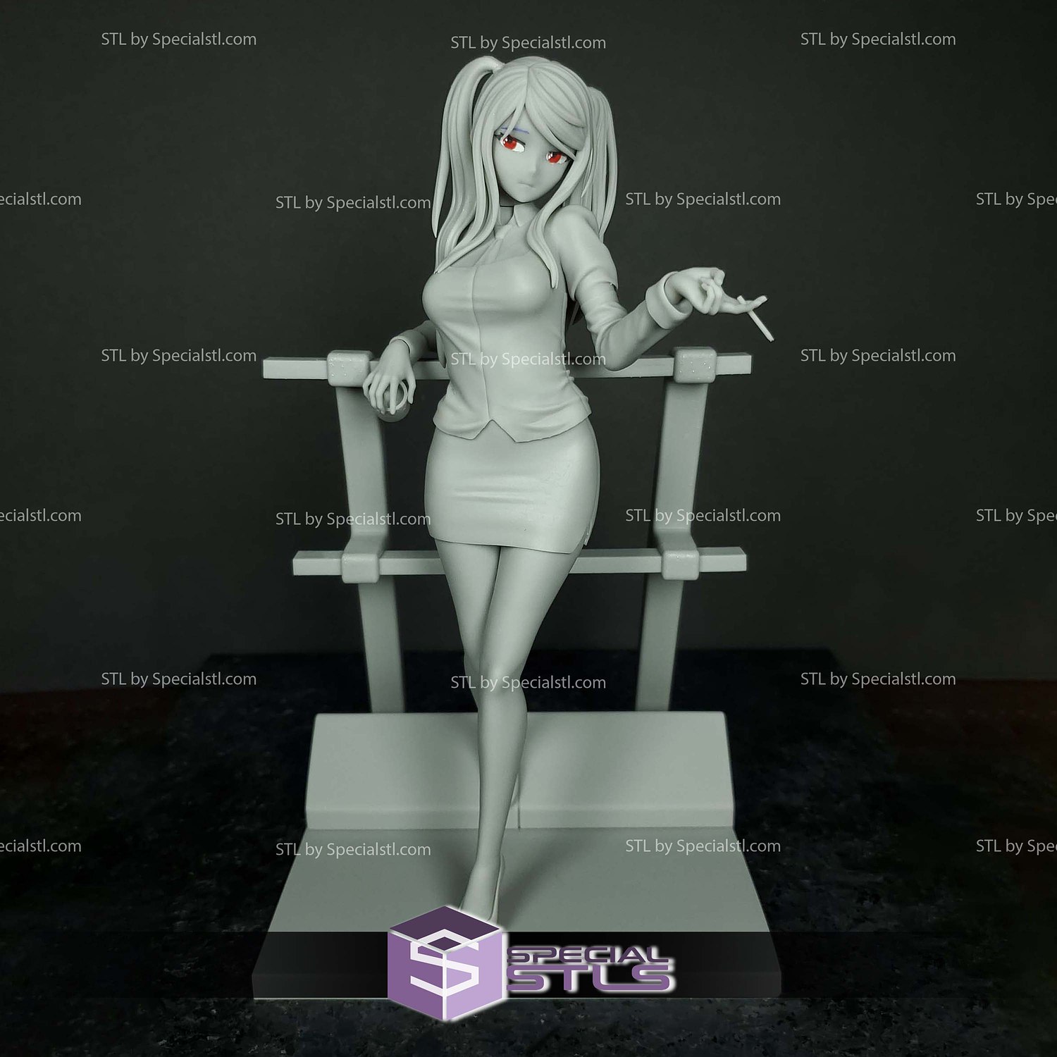 Julianne Stingray Cyberpunk Bartender STL Files 3D Model — view 5