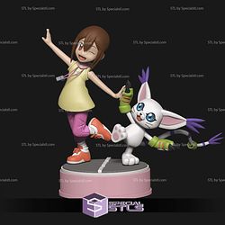 Gatomon and Kamiya Digimon STL Files 3D Model