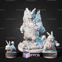 Kaiju Pokemon Fire Boar Emboar STL Files 3D Model