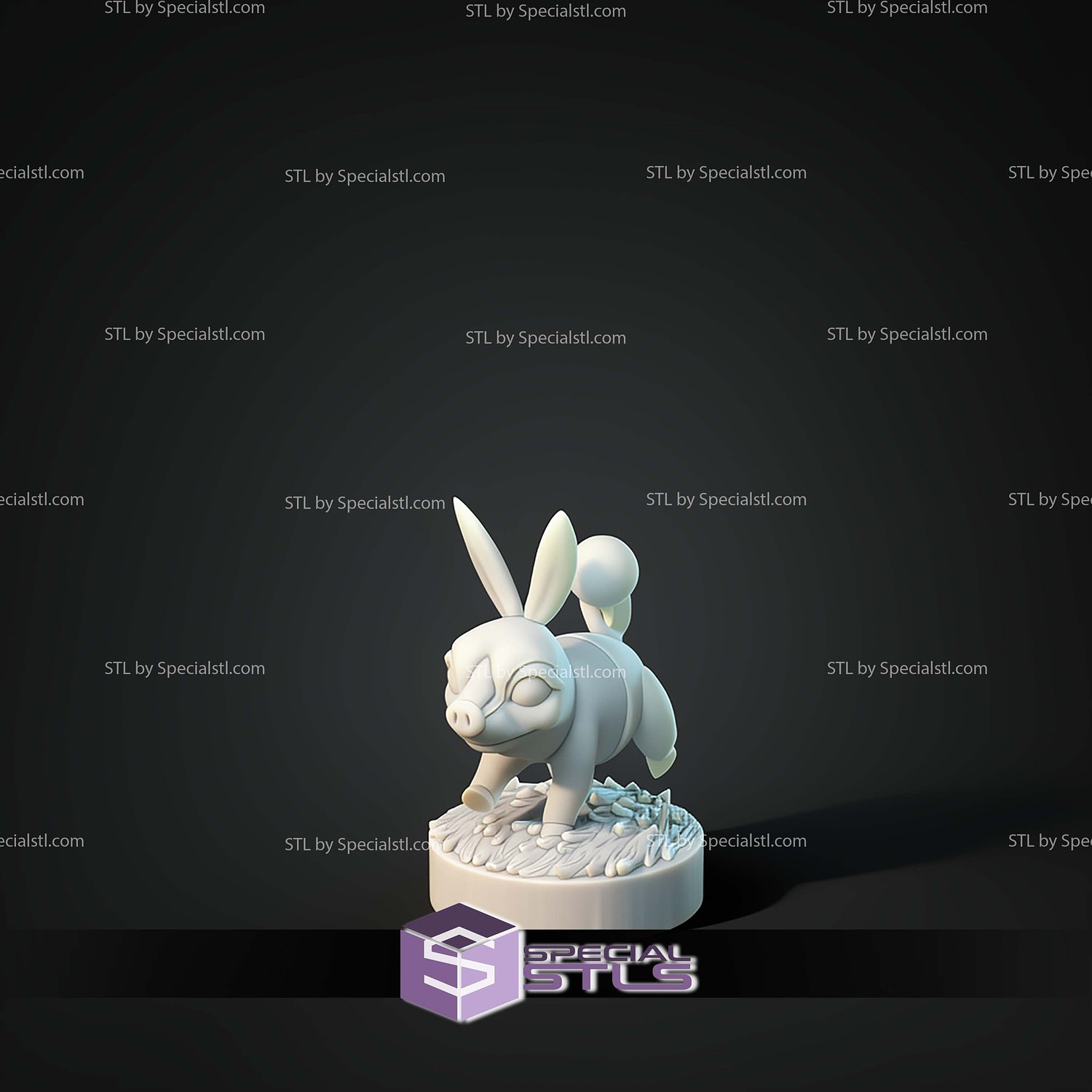 Kaiju Pokemon Fire Boar Emboar STL Files 3D Model — view 3