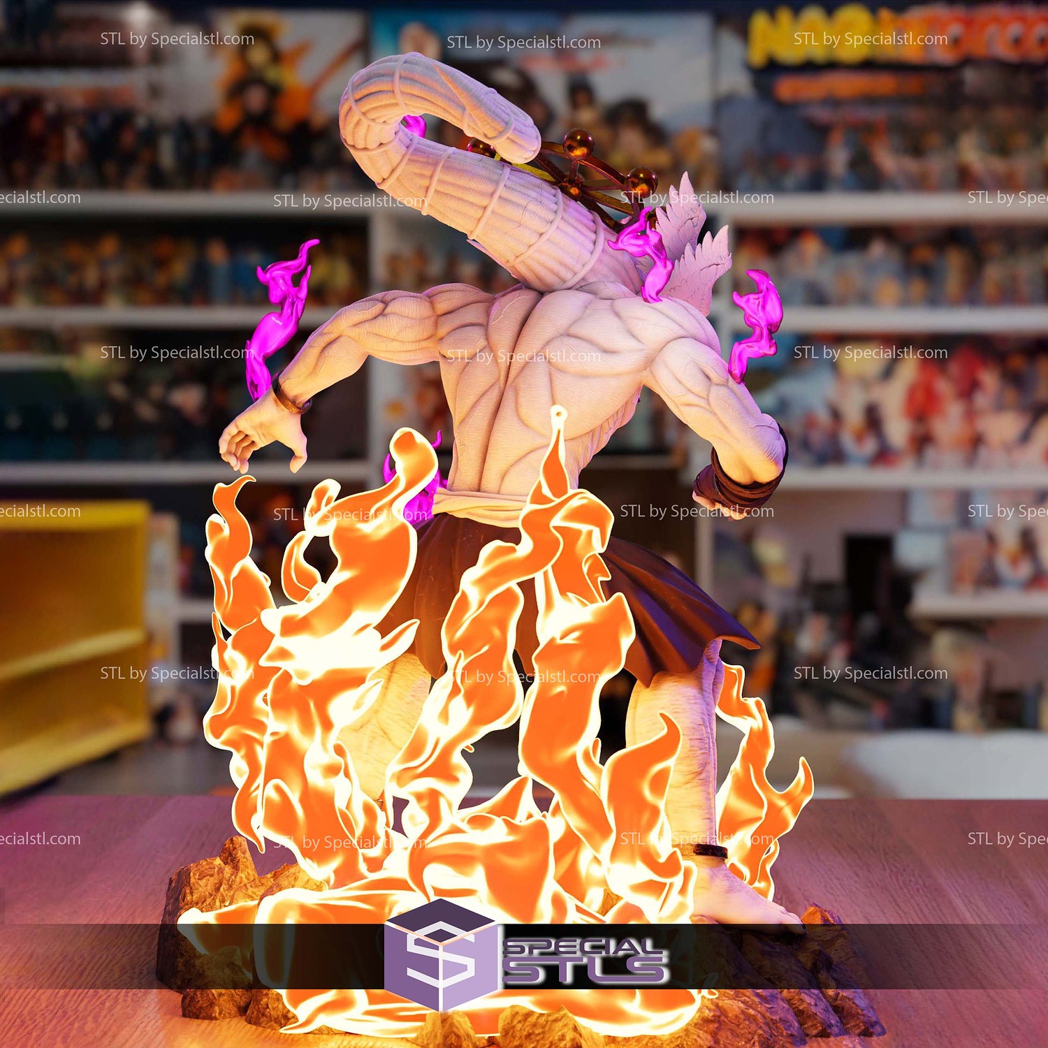 Mahoraga Fire Diorama STL Files 3D Model — view 2