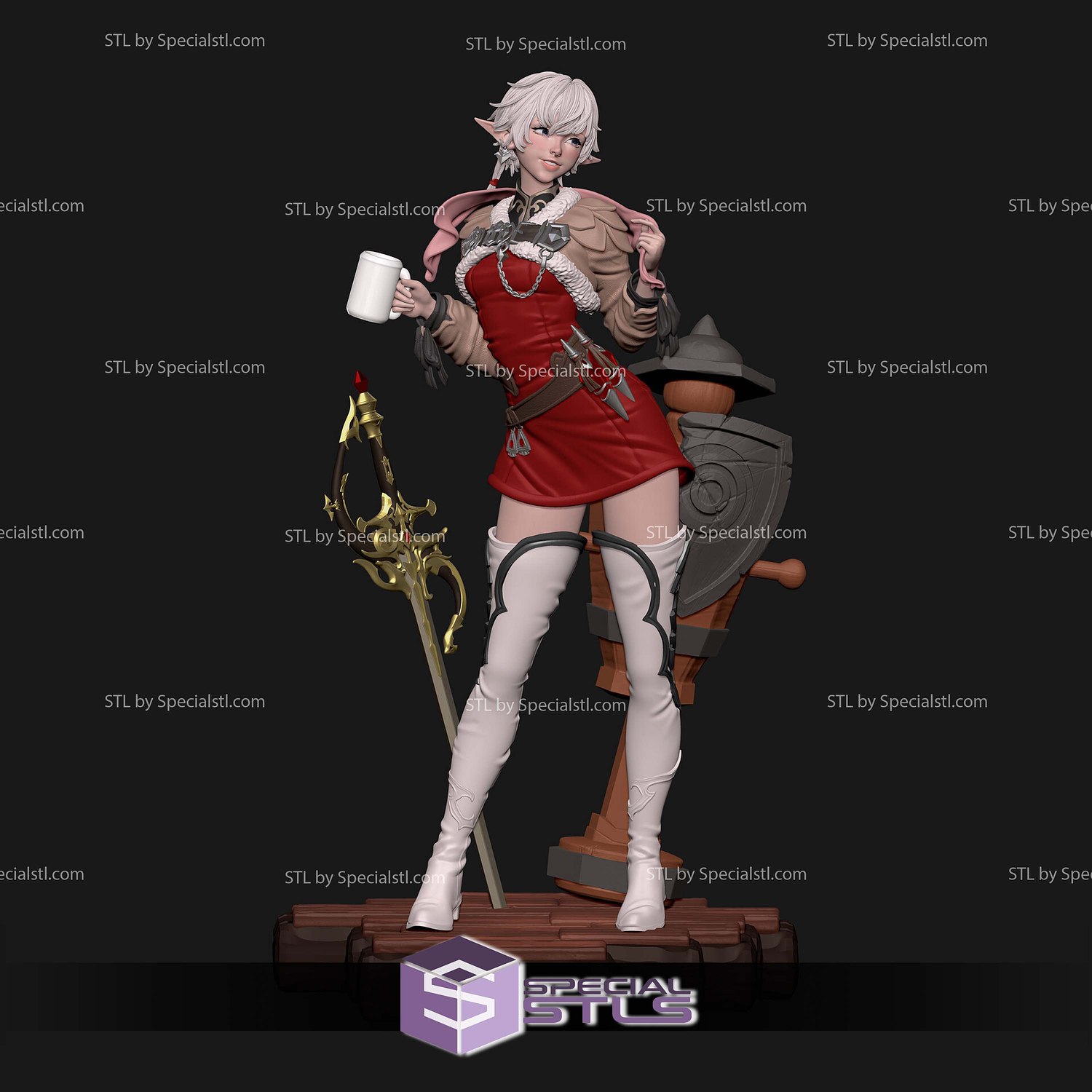 Alisaie Leveilleur Final Fantasy Digital STL Files 3D Model — view 3