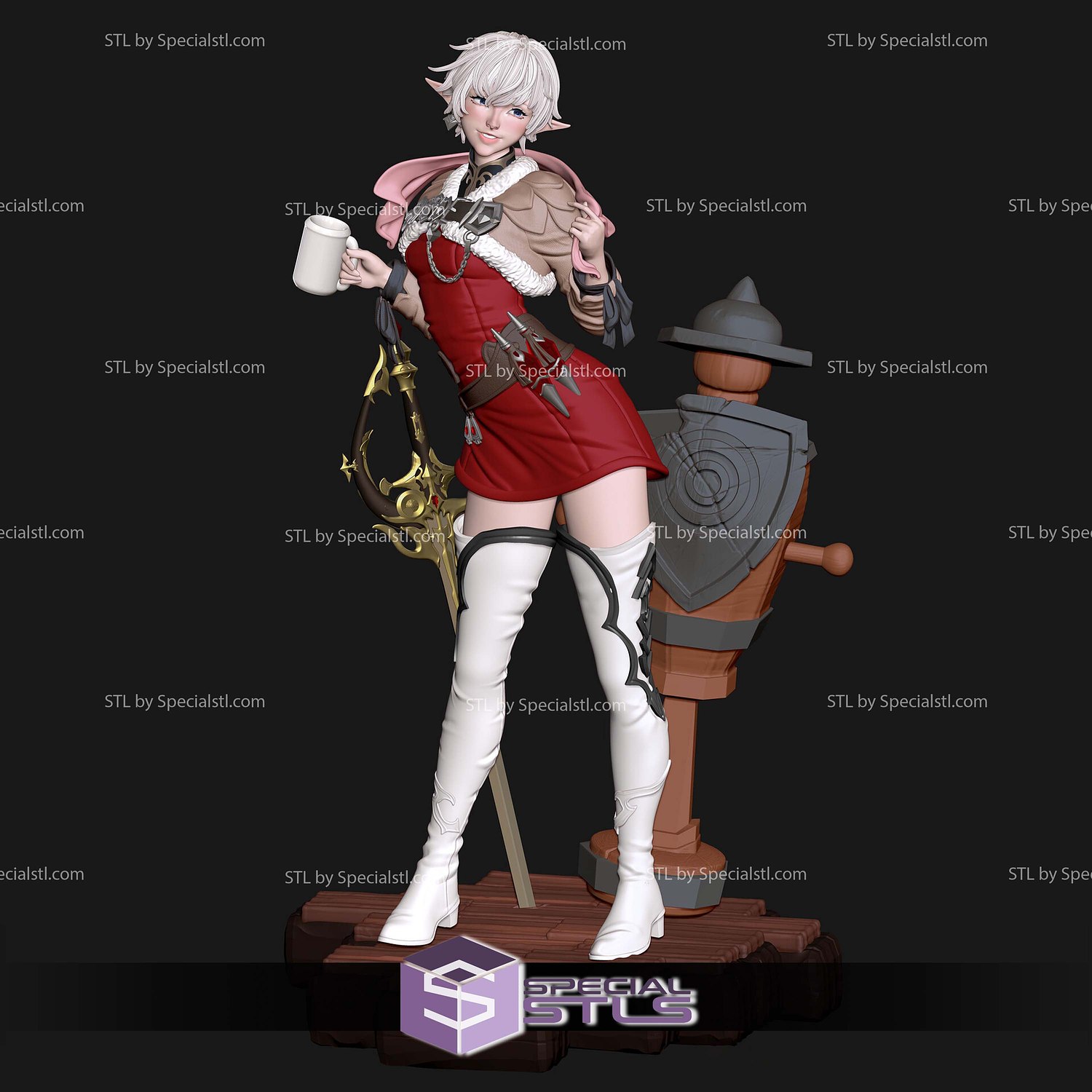 Alisaie Leveilleur Final Fantasy Digital STL Files 3D Model — view 5