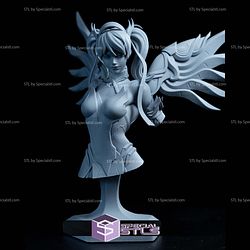 Mercy Overwatch Pink Suit Bust STL Files 3D Model