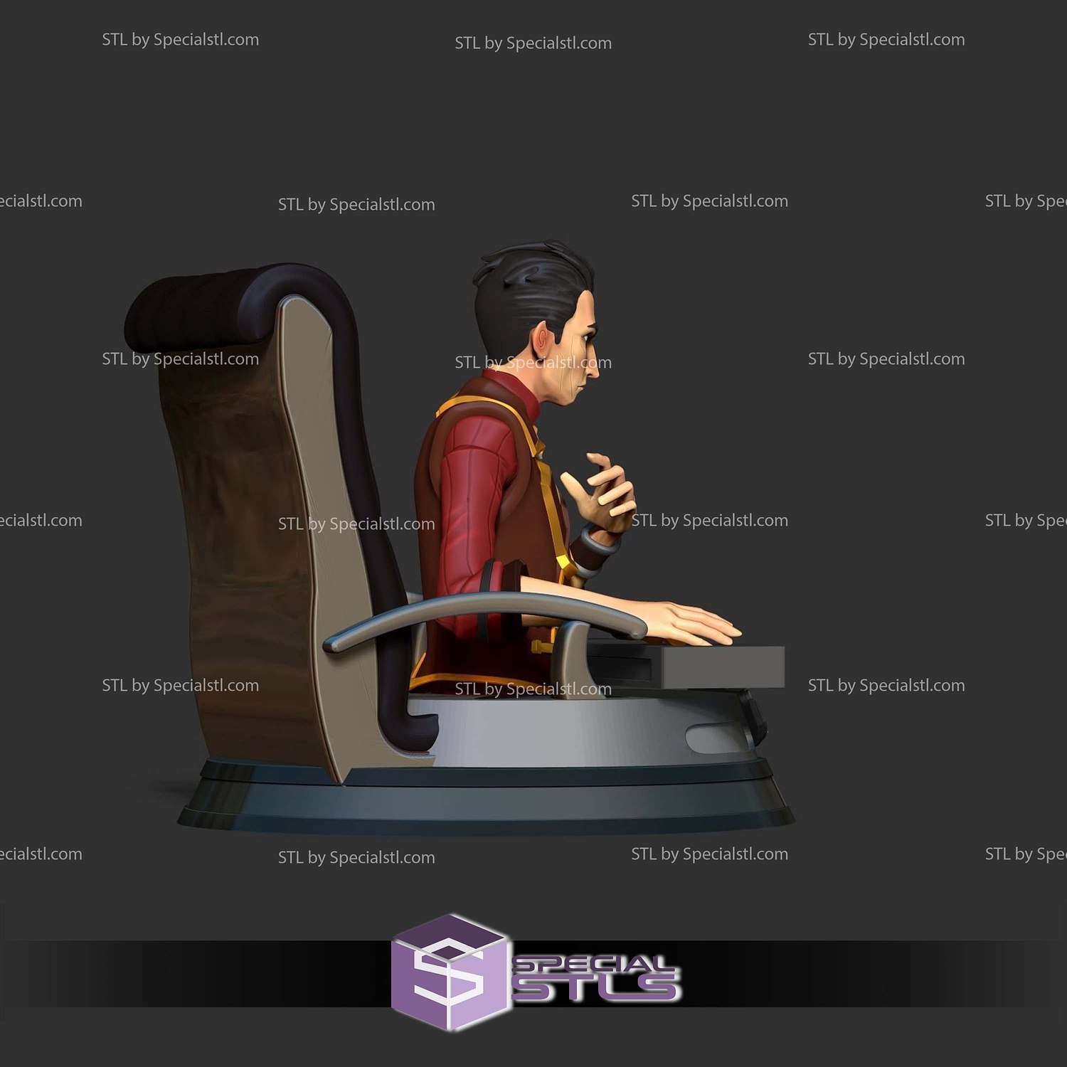 Silco Bust Arcane 3D Print Files STL Model — view 5
