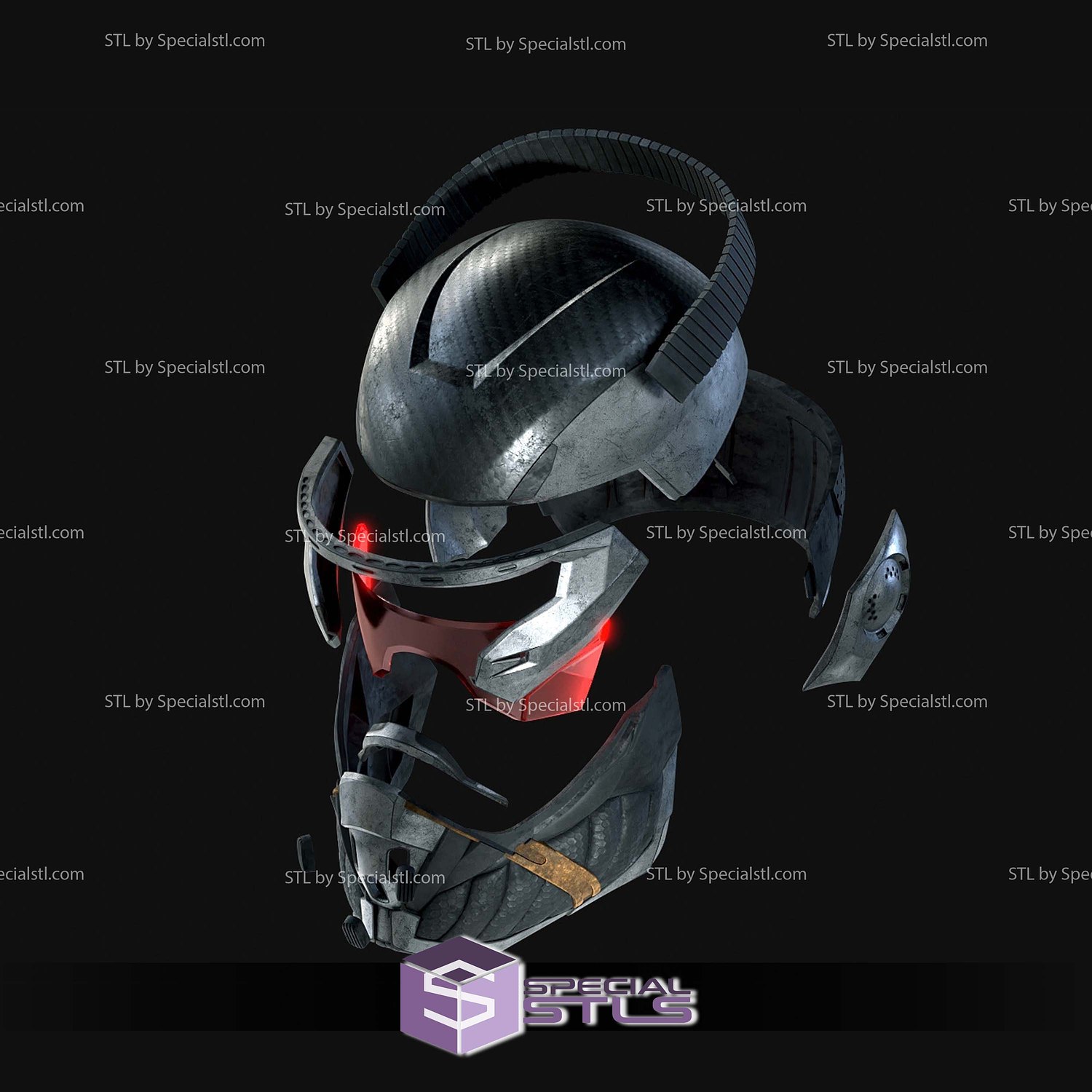 Cosplay STL Files Crysis Helmet 3D Model — view 2