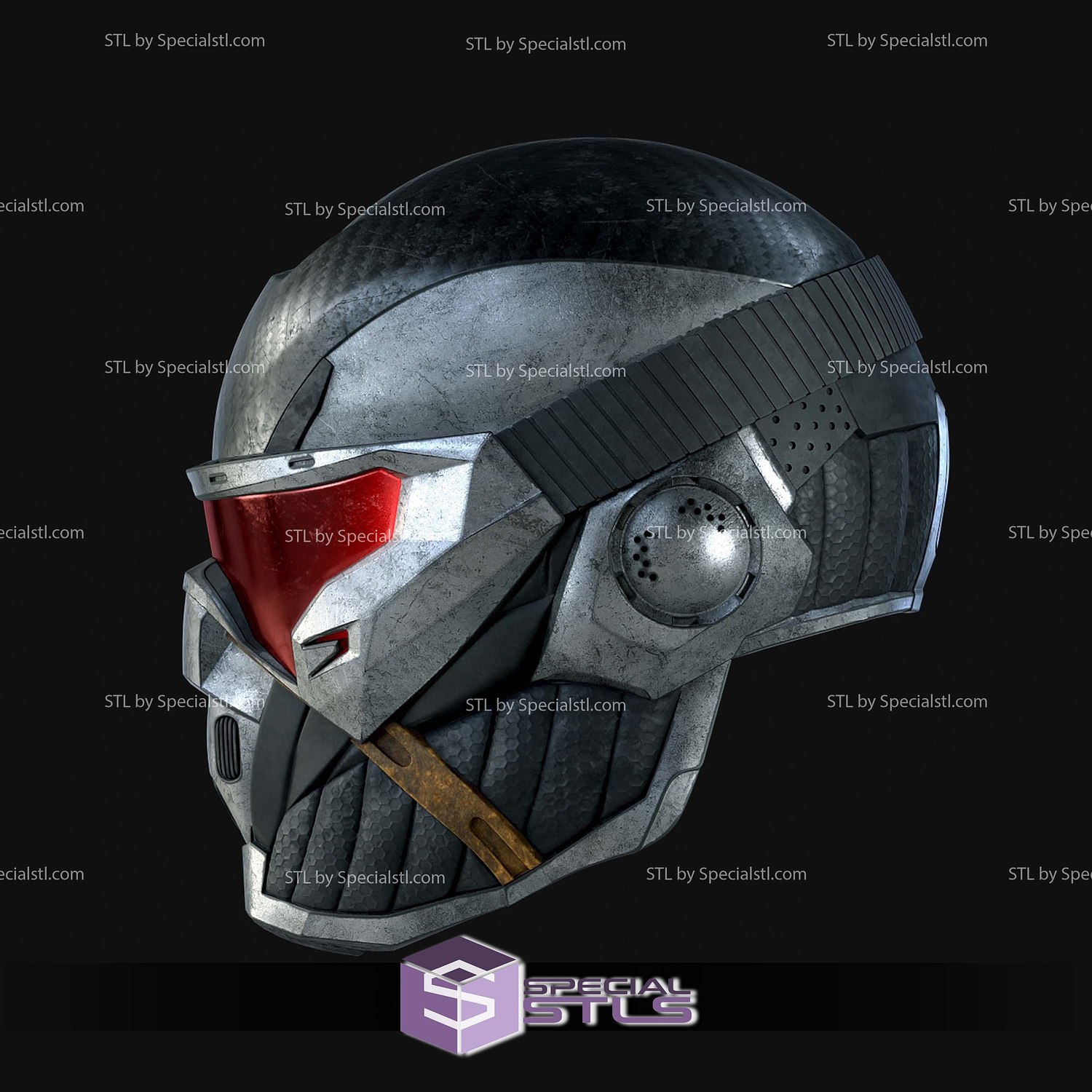 Cosplay STL Files Crysis Helmet 3D Model — view 3