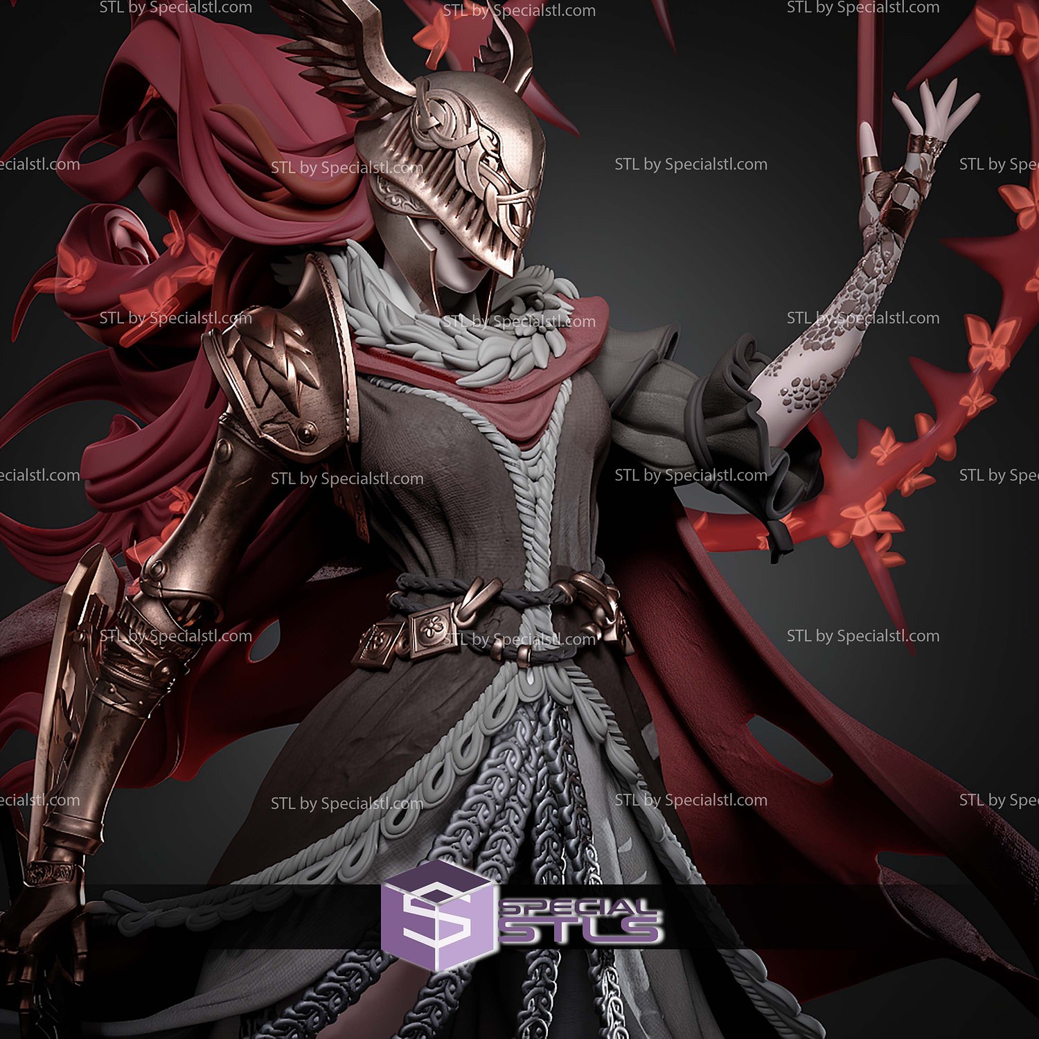 Malenia with Sword Elden Ring 319mm STL Files 3D Model — view 3
