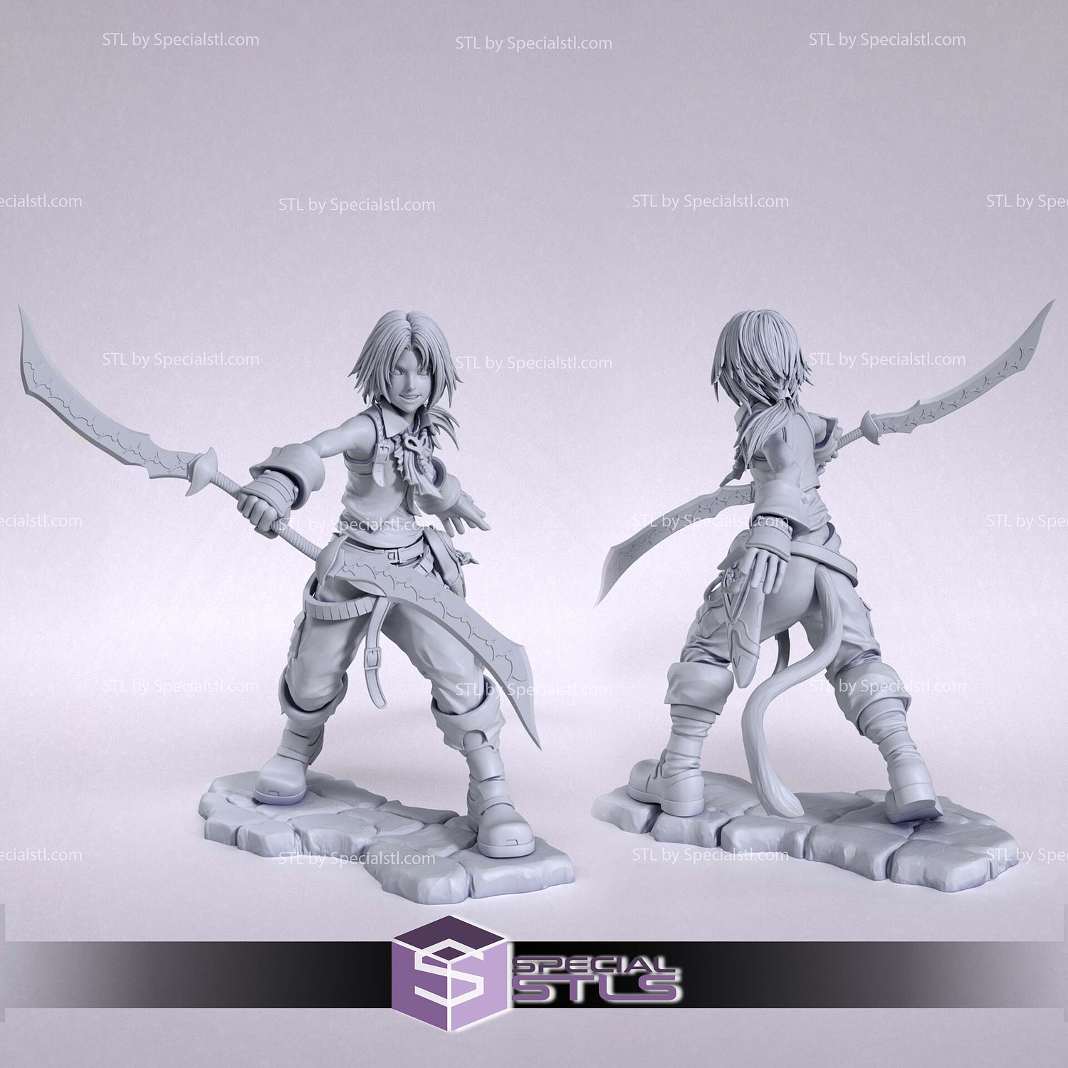 Zidane Tribal Final Fantasy STL Files 3D Model — view 2