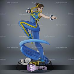 Chun Li On Wave STL Files 3D Model
