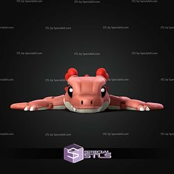 Super Basic STL Cute Hearts Dragon 3D Model