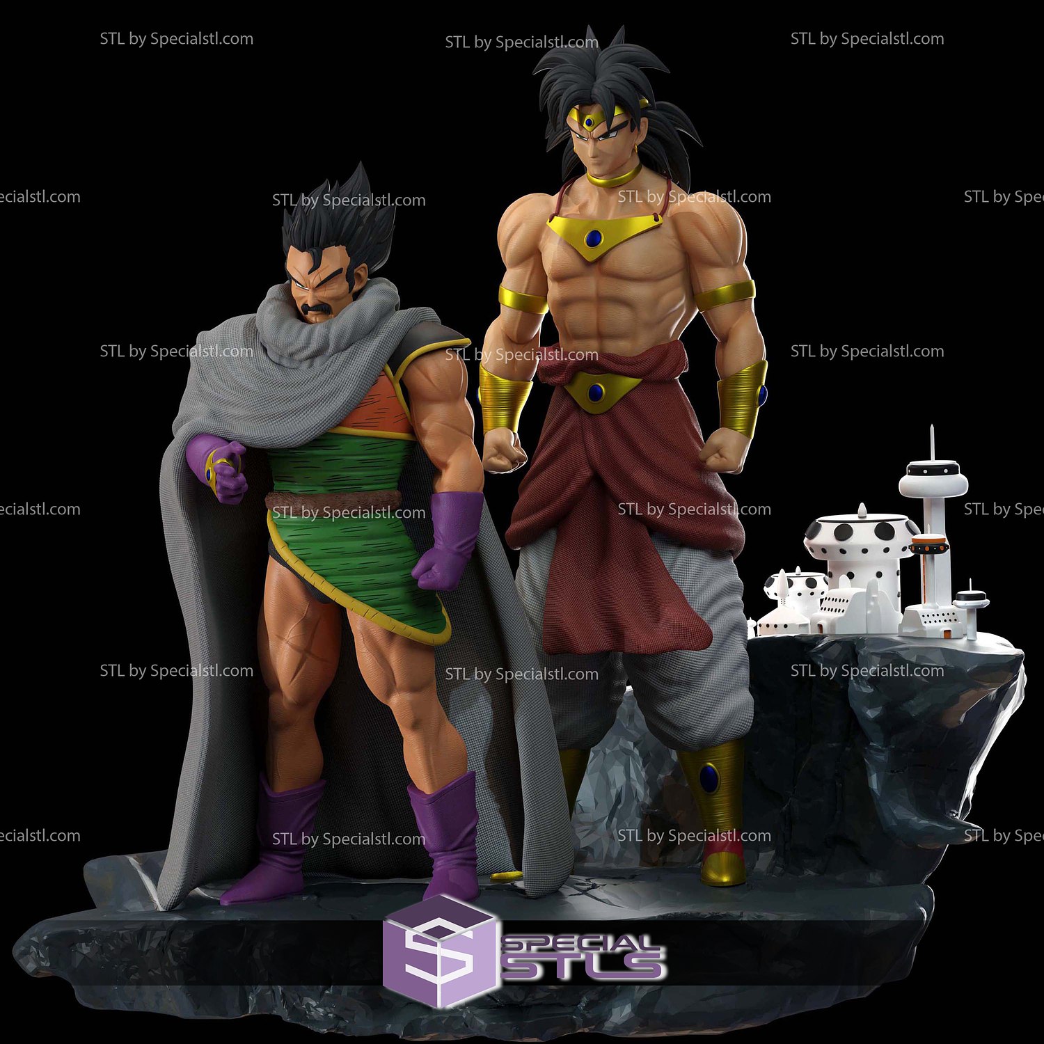 Broly and Paragus 3D Model Sculpture STL Model — view 3