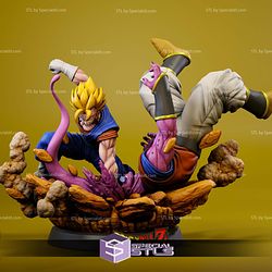 Vegito Smash Buu Digital STL Files 3D Model