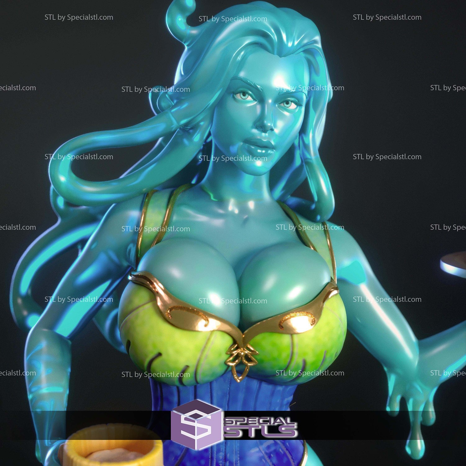 Lyra Flow the slimy barmaid STL Files 3D Model — view 4