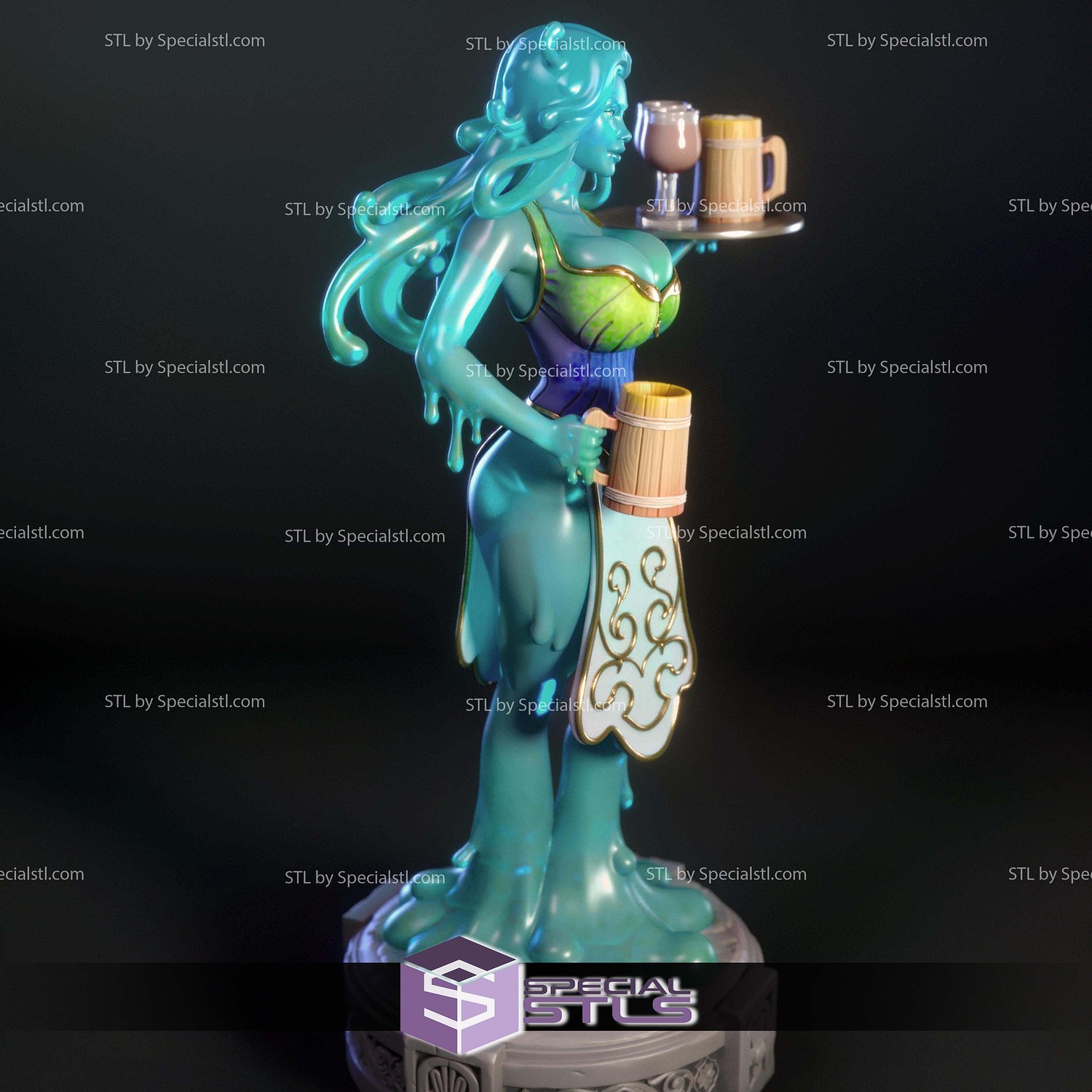 Lyra Flow the slimy barmaid STL Files 3D Model — view 5