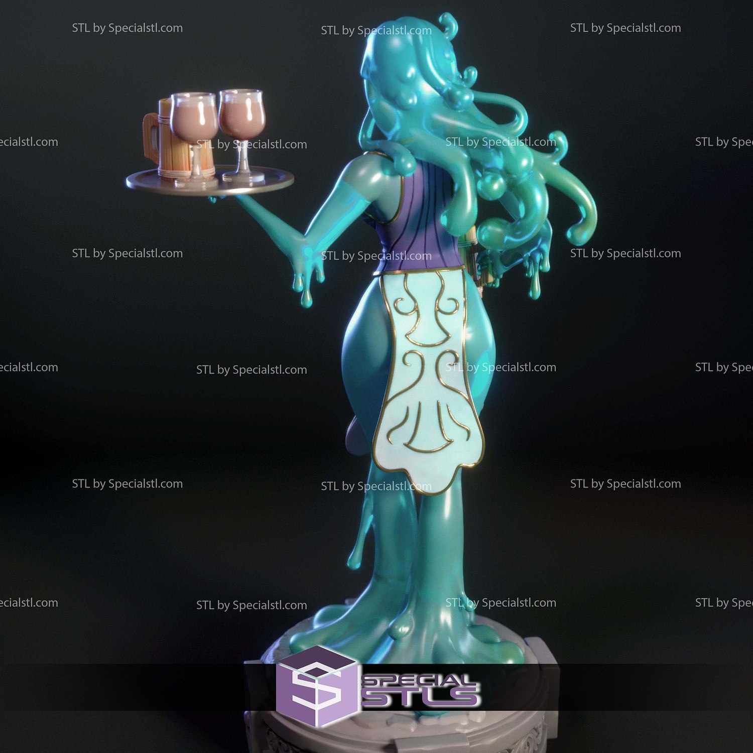 Lyra Flow the slimy barmaid STL Files 3D Model — view 7