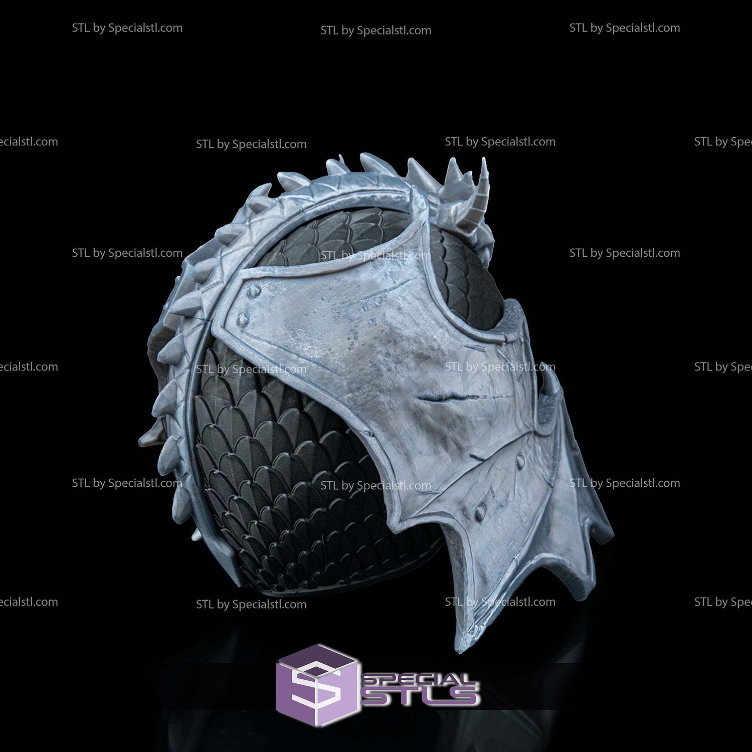 Cosplay STL Files Dragonkeeper Knight Helmet 3D Model — view 2