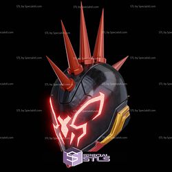 Cosplay STL Files Spider Punk 2099 Marvel Rivals Mask 3D Model
