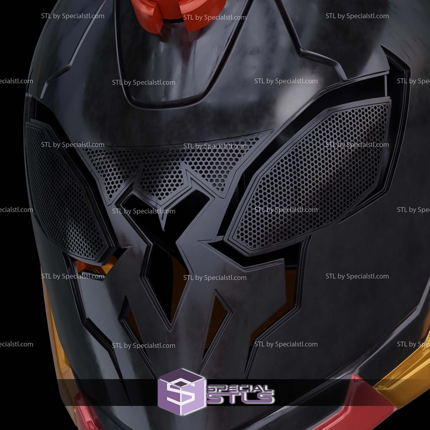 Cosplay STL Files Spider Punk 2099 Marvel Rivals Mask 3D Model — view 4