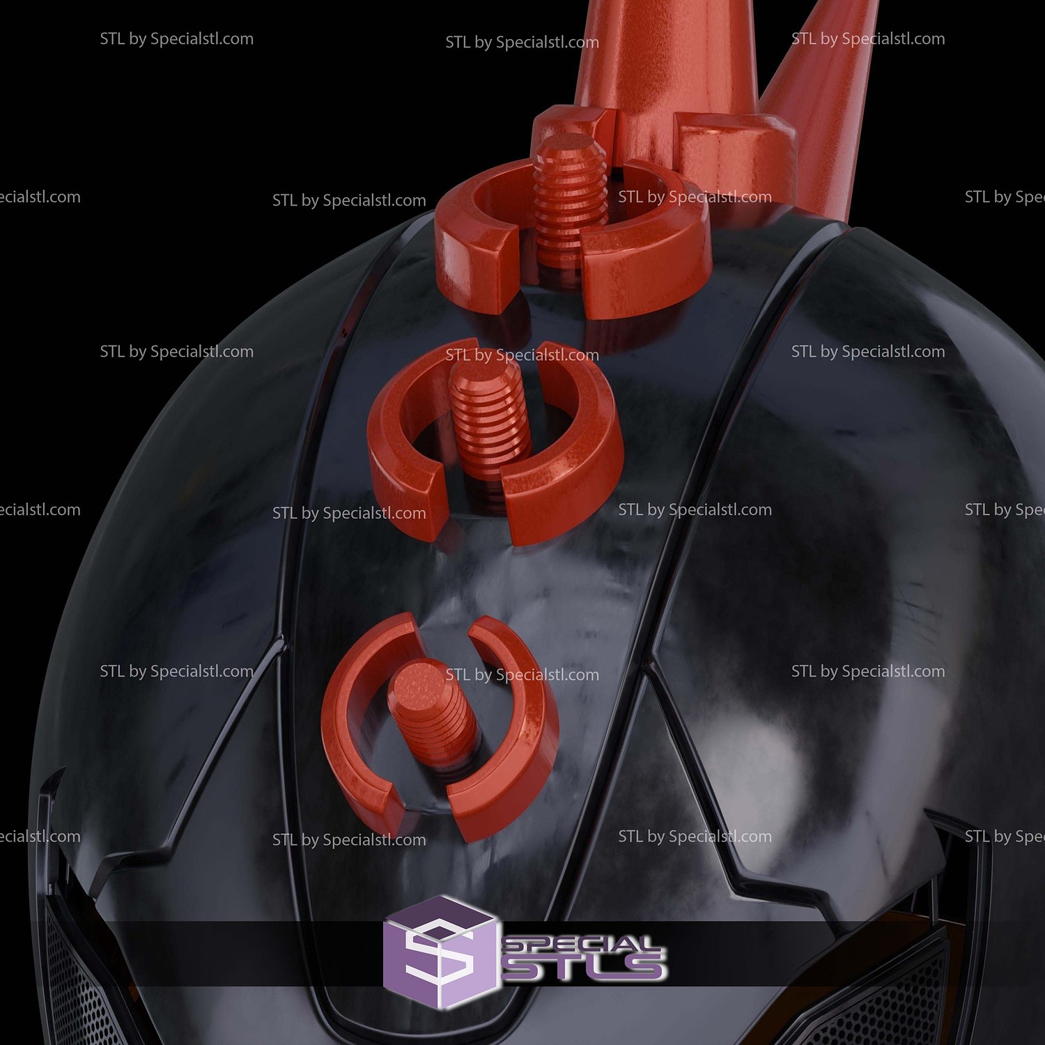 Cosplay STL Files Spider Punk 2099 Marvel Rivals Mask 3D Model — view 5