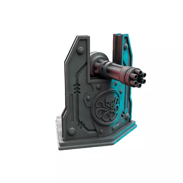 Machinegun IX - Tabletop RPG Miniature 3D STL Model