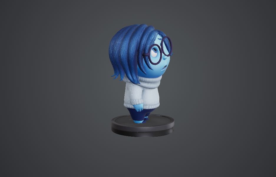Inside Out Sadness 3D STL Model
