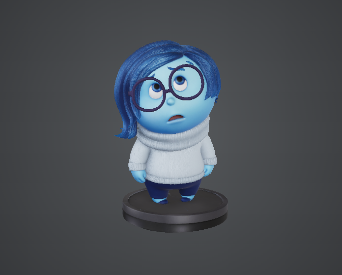 Inside Out Sadness 3D STL Model — view 4