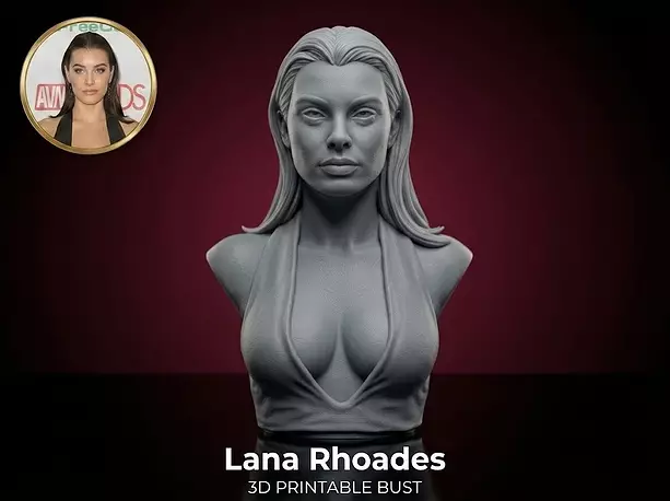 Lana Rhoades bust 3D 3DM Model