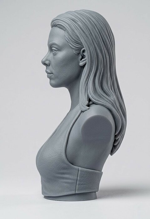 Lana Rhoades bust 3D 3DM Model — view 5