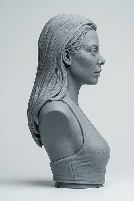 Lana Rhoades bust 3D 3DM Model — view 7