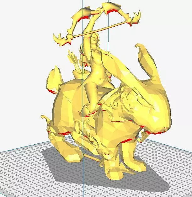 Dota Character Mirana With Most Expensive Mount 3D OBJ Model