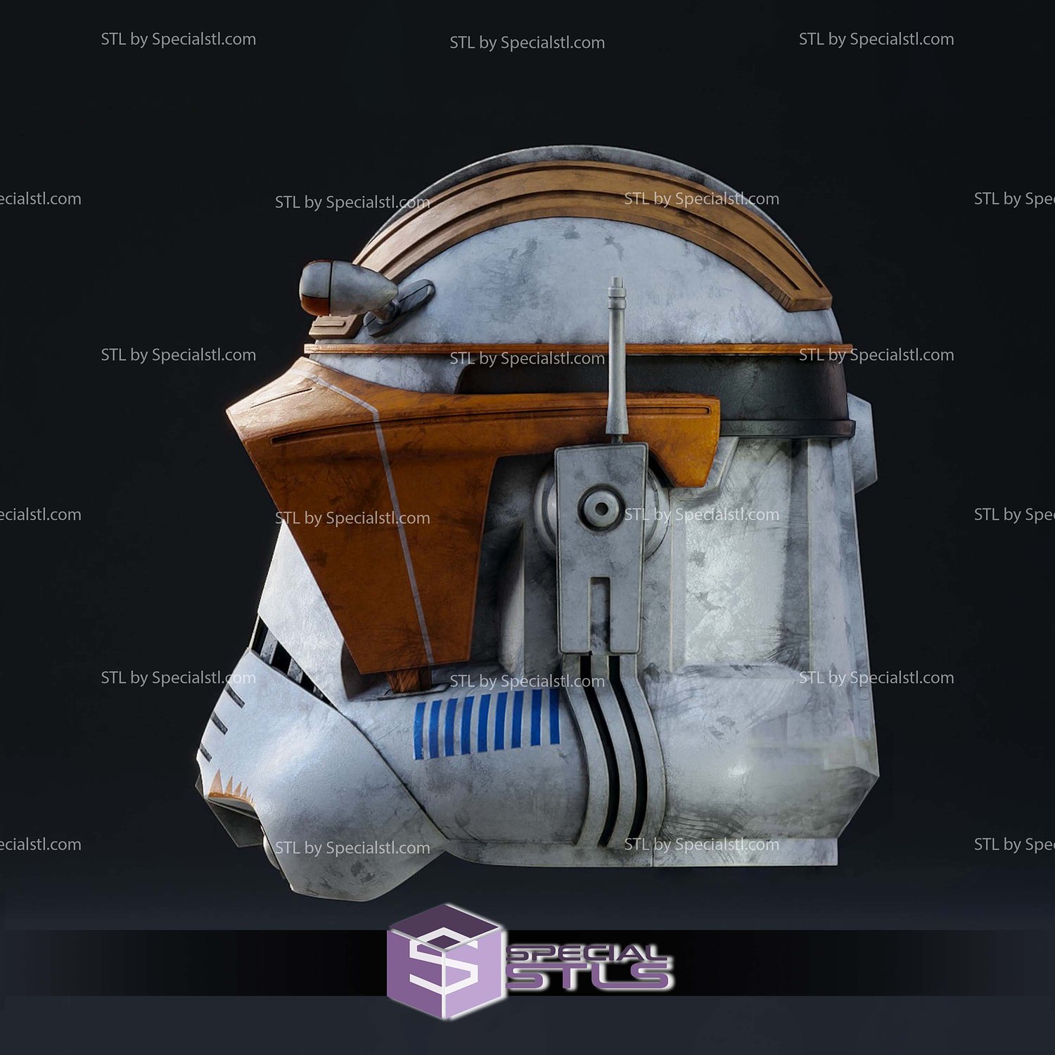 Cosplay STL Files Commander Cody Helmet 3D Model — view 3