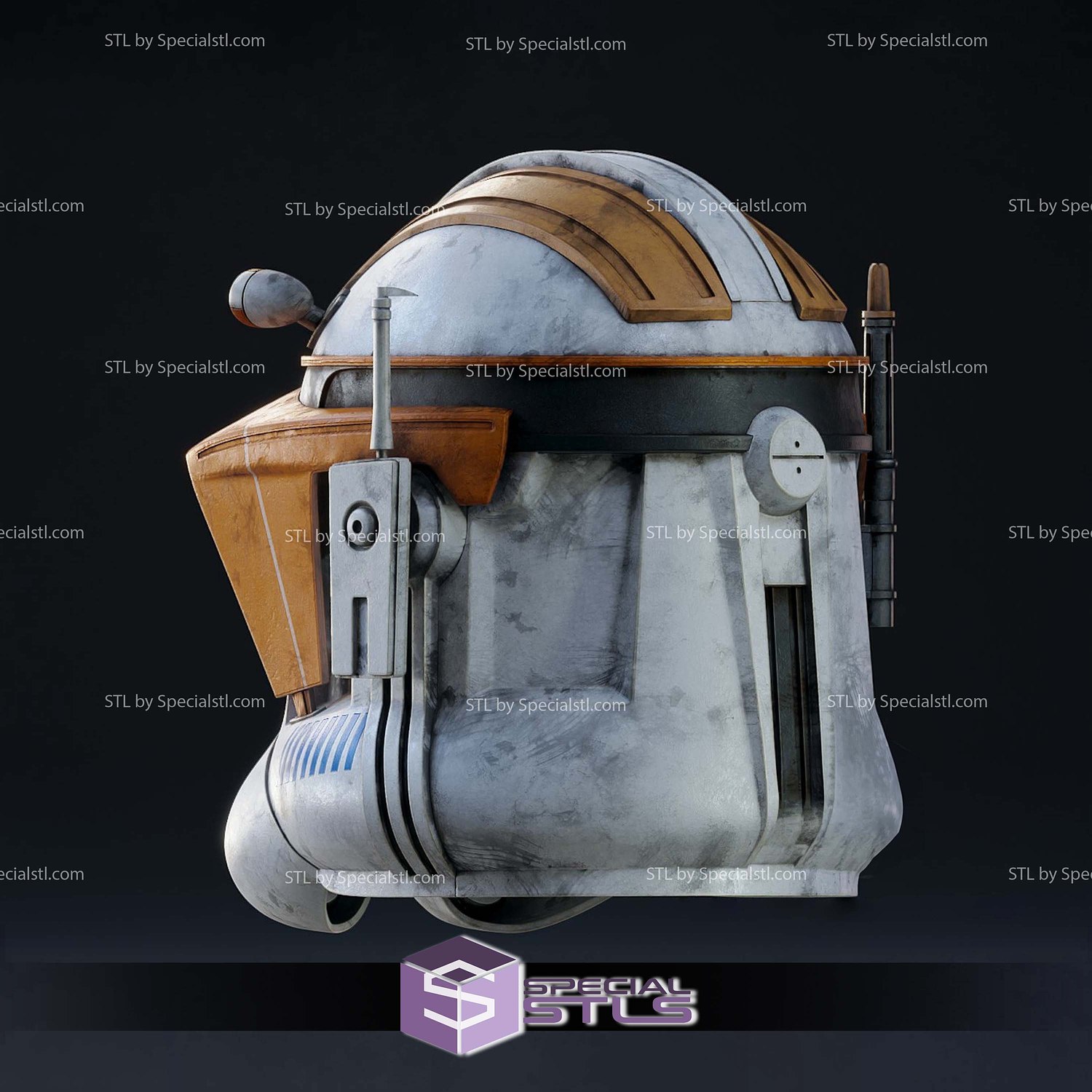 Cosplay STL Files Commander Cody Helmet 3D Model — view 4