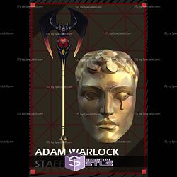Cosplay STL Files Adam Warlock Staff and Mask 3D Model